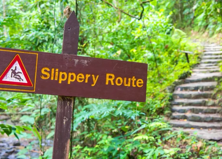 slippery route