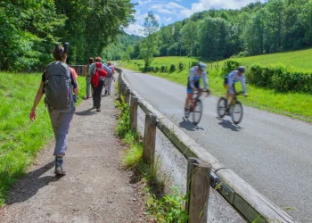 cyclistes et hikers
