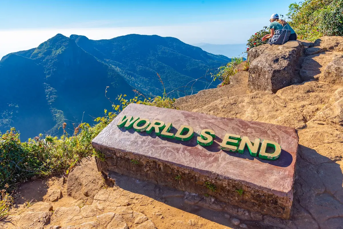 Point de vue mondial sur le parc national Horton Plains au Sri Lanka.