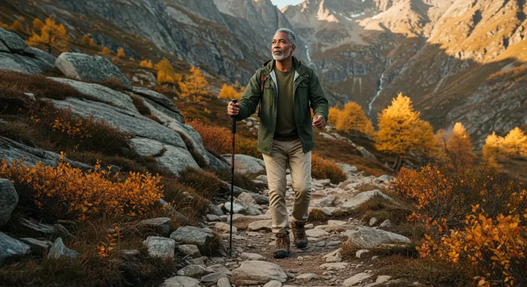 Guide de randonnée en Corse sur un sentier montagneux