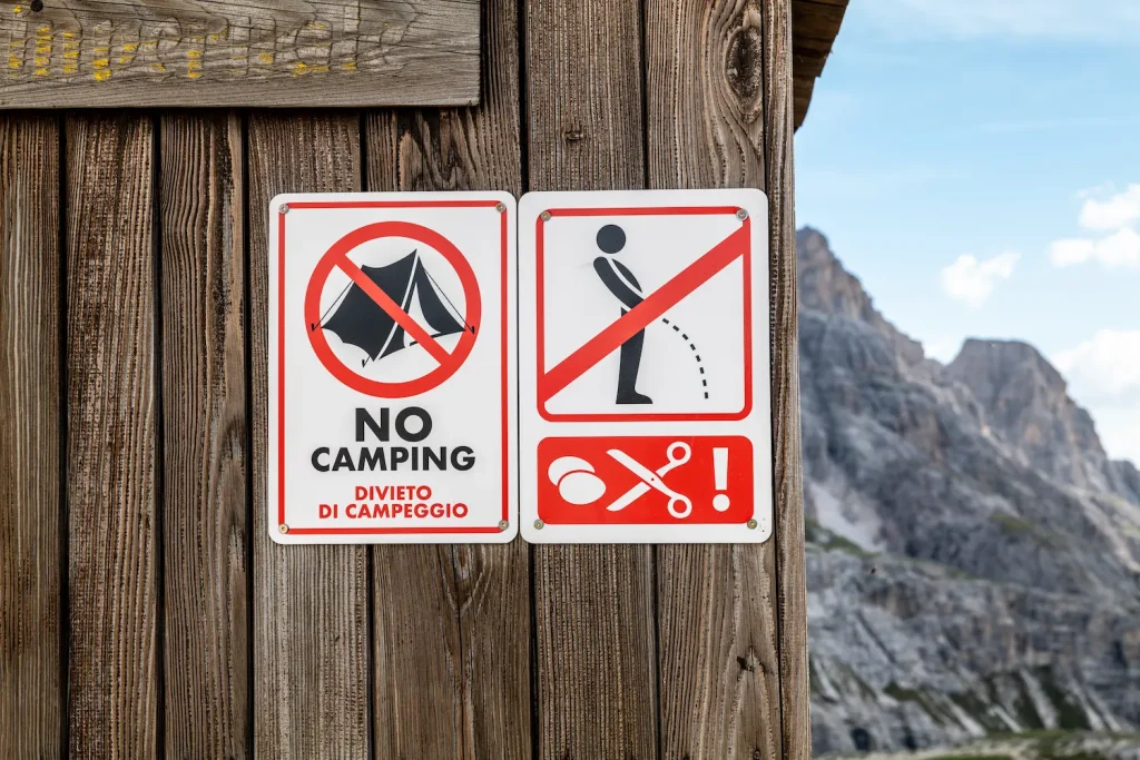 bivouac interdit