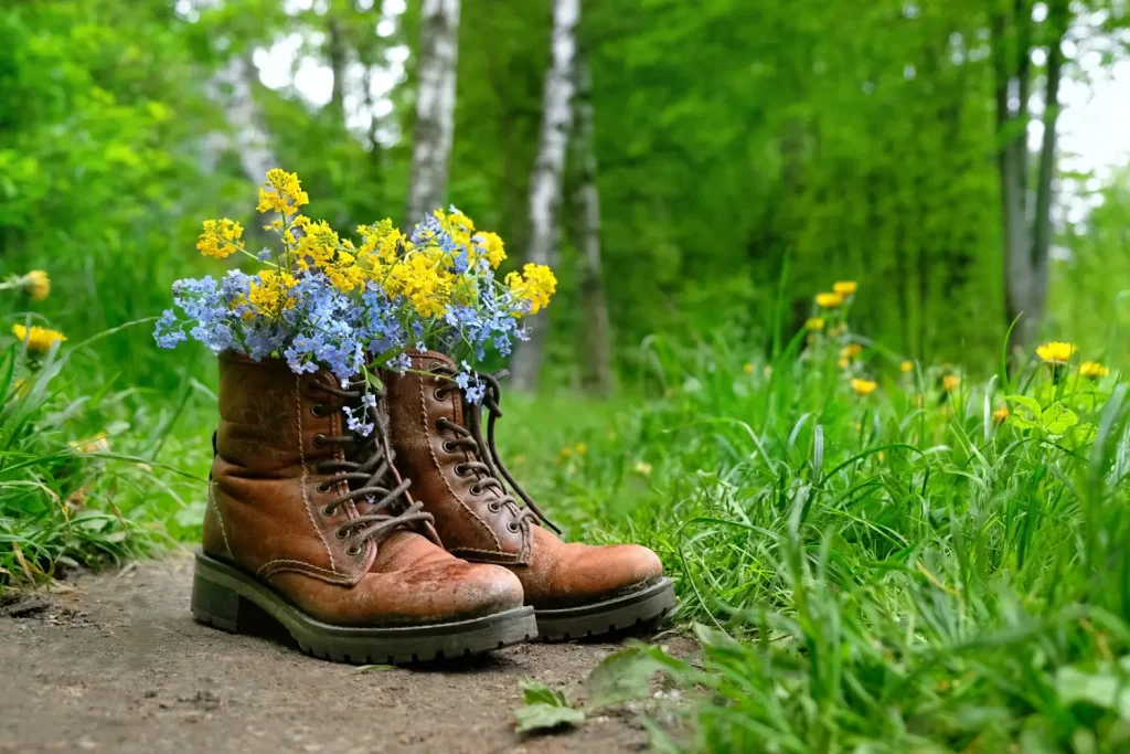 vieilles chaussures rando