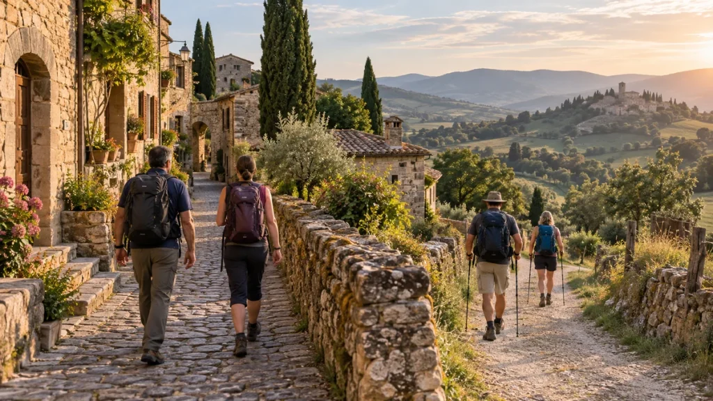 Ces villages où une simple balade vaut presque une randonnée — illustration générée